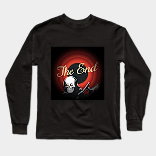 Horror Movie colored Ending Screen Long Sleeve T-Shirt